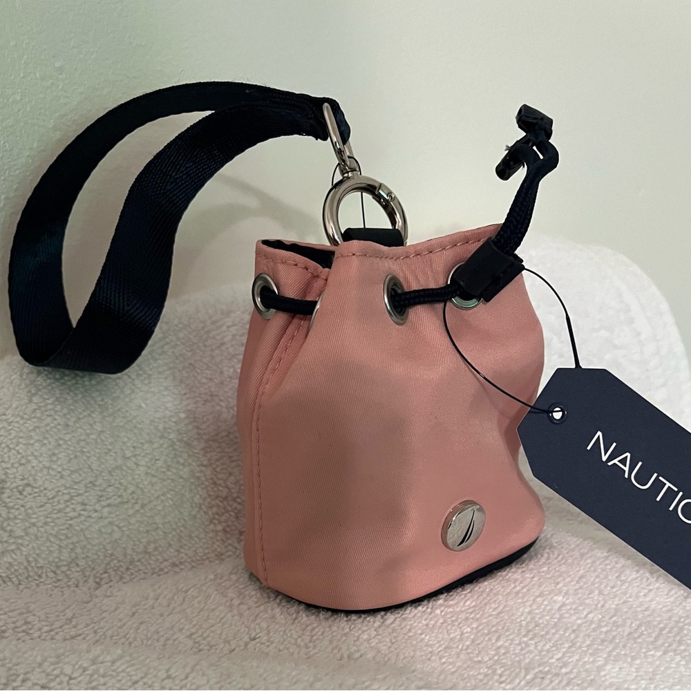 Nautica Pink Mini wristlet Bag with Drawstring Closure - Picture 4 of 11